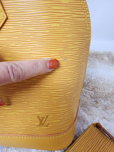 LOUIS VUITTON EPI YELLOW GOLD ALMA PM & STRAP (POCHETTE sold separately)