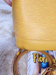 LOUIS VUITTON EPI YELLOW GOLD ALMA PM & STRAP (POCHETTE sold separately)