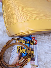 LOUIS VUITTON EPI YELLOW GOLD ALMA PM & STRAP (POCHETTE sold separately)