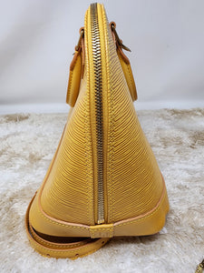 LOUIS VUITTON EPI YELLOW GOLD ALMA PM & STRAP (POCHETTE sold separately)