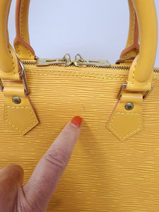 LOUIS VUITTON EPI YELLOW GOLD ALMA PM & STRAP (POCHETTE sold separately)