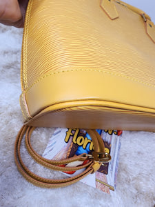 LOUIS VUITTON EPI YELLOW GOLD ALMA PM & STRAP (POCHETTE sold separately)