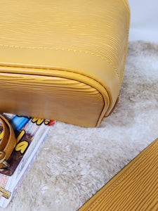 LOUIS VUITTON EPI YELLOW GOLD ALMA PM & STRAP (POCHETTE sold separately)