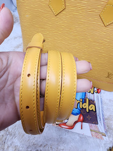 LOUIS VUITTON EPI YELLOW GOLD ALMA PM & STRAP (POCHETTE sold separately)