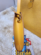 LOUIS VUITTON EPI YELLOW GOLD POCHETTE WRISTLET (ALMA PM SOLD SEPARATELY)