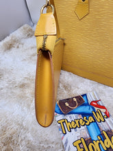 LOUIS VUITTON EPI YELLOW GOLD POCHETTE WRISTLET (ALMA PM SOLD SEPARATELY)
