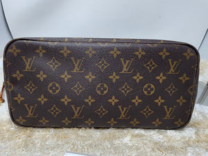 LOUIS VUITTON MONOGRAM NEVERFULL MM, BEIGE INTERIOR