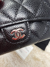 CHANEL BLACK CAVIAR CARD HOLDER, LIKE NEW