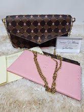 LOUIS VUITTON LIMITED EDITION FELICIE STUDDED CROSSBODY, INSERTS RECEIPT