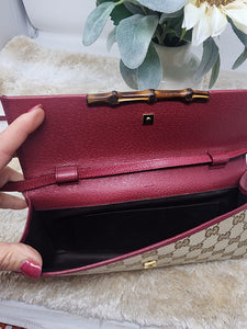 Gucci Bamboo Bar Clutch & Crossbody, GG Canvas