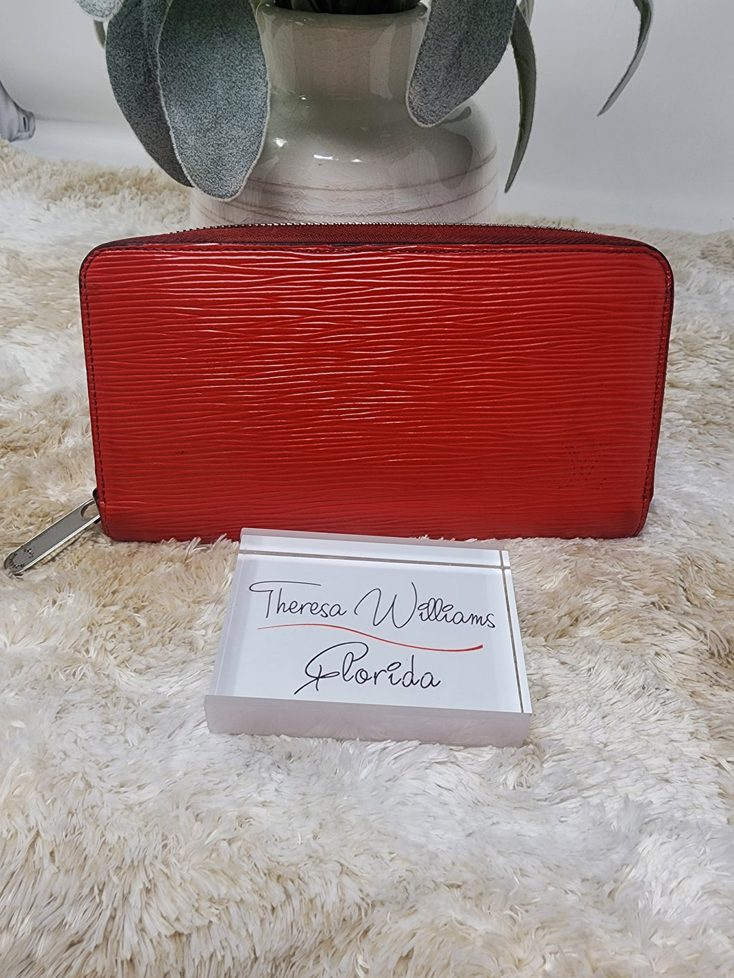 LOUIS VUITTON EPI RED ZIPPY WALLET