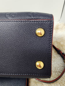 LOUIS VUITTON EMPREINTE MARINE ROUGE PONT NEUF MM & MATCHING WALLET