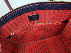 LOUIS VUITTON EMPREINTE MARINE ROUGE PONT NEUF MM & MATCHING WALLET