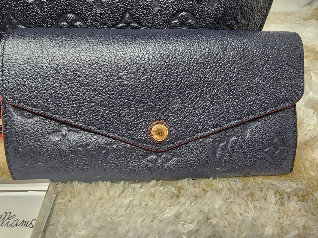 LOUIS VUITTON SARAH WALLET, MARINE ROUGE