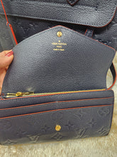 LOUIS VUITTON EMPREINTE MARINE ROUGE PONT NEUF MM & MATCHING WALLET