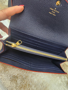 LOUIS VUITTON SARAH WALLET, MARINE ROUGE