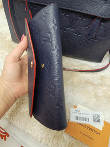 LOUIS VUITTON SARAH WALLET, MARINE ROUGE