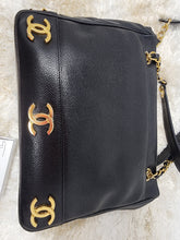 CHANEL TRIPLE C BLACK CAVIAR SHOULDER BAG