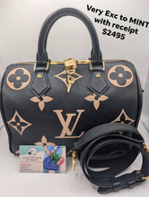 LOUIS VUITTON NOIR BICOLOR SPEEDY 25 BANDOLIERE