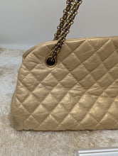 CHANEL MEDIUM JUST MADEMOISELLE GOLD CALFSKIN LEATHER SHOULDER BAG