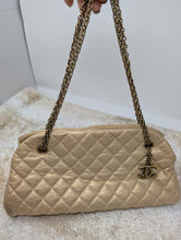 CHANEL MEDIUM JUST MADEMOISELLE GOLD CALFSKIN LEATHER SHOULDER BAG