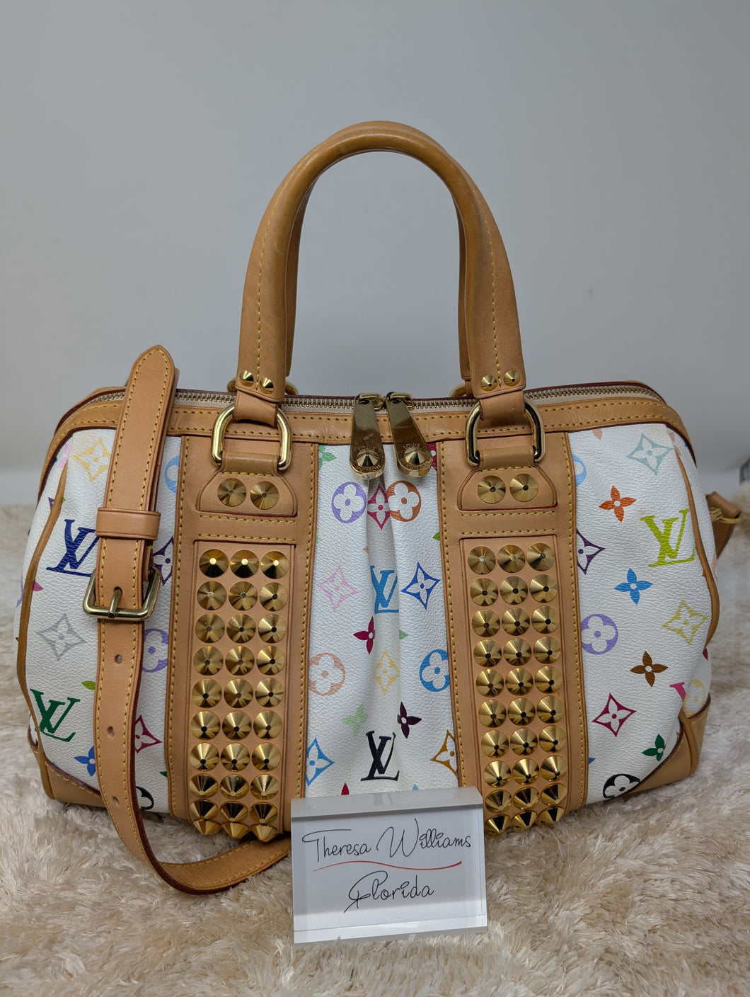 LOUIS VUITTON WHITE MULTICOLOR COURTNEY MM