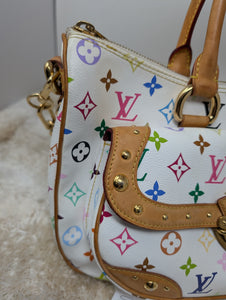 LOUIS VUITTON WHITE MULTICOLOR RITA