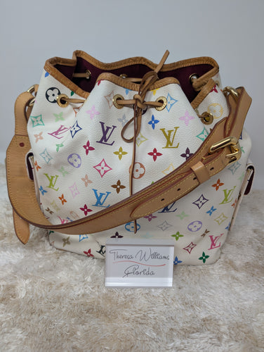 LOUIS VUITTON WHITE MULTICOLOR NOE