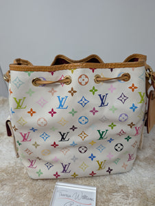 LOUIS VUITTON WHITE MULTICOLOR NOE