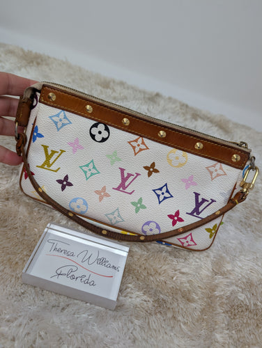 LOUIS VUITTON WHITE MULTICOLOR POCHETTE