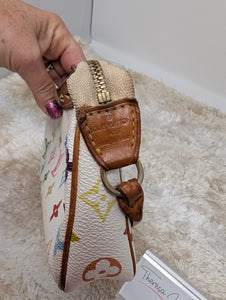 LOUIS VUITTON WHITE MULTICOLOR POCHETTE