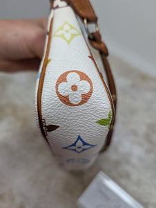 LOUIS VUITTON WHITE MULTICOLOR POCHETTE