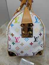 LOUIS VUITTON WHITE MULTI COLOR SPEEDY 30