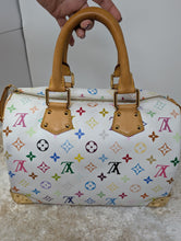 LOUIS VUITTON WHITE MULTI COLOR SPEEDY 30