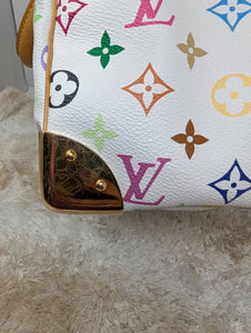 LOUIS VUITTON WHITE MULTI COLOR SPEEDY 30