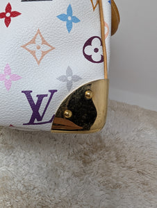 LOUIS VUITTON WHITE MULTI COLOR SPEEDY 30