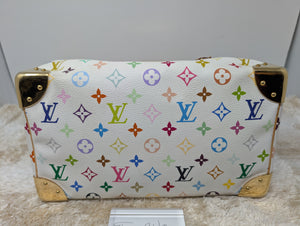 LOUIS VUITTON WHITE MULTI COLOR SPEEDY 30