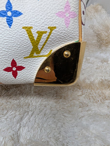 LOUIS VUITTON WHITE MULTI COLOR SPEEDY 30