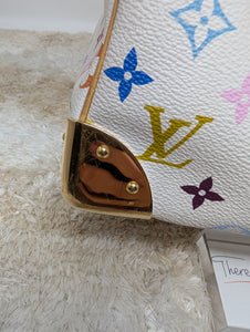 LOUIS VUITTON WHITE MULTI COLOR SPEEDY 30