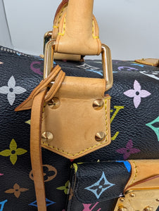 LOUIS VUITTON BLACK MULTI COLOR SPEEDY 30