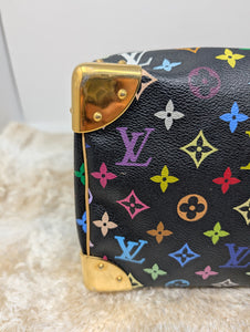 LOUIS VUITTON BLACK MULTI COLOR SPEEDY 30