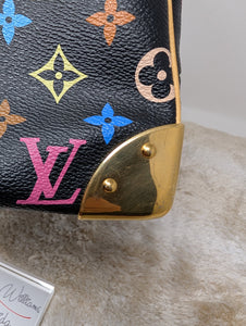 LOUIS VUITTON BLACK MULTI COLOR SPEEDY 30