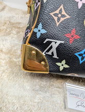 LOUIS VUITTON BLACK MULTI COLOR SPEEDY 30