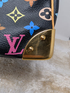 LOUIS VUITTON BLACK MULTI COLOR SPEEDY 30