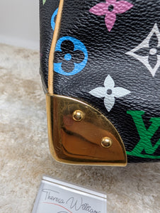 LOUIS VUITTON BLACK MULTI COLOR SPEEDY 30