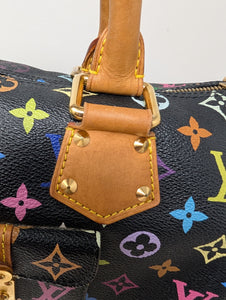 LOUIS VUITTON BLACK MULTI COLOR SPEEDY 30