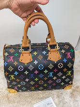 LOUIS VUITTON BLACK MULTI COLOR SPEEDY 30