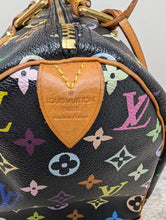 LOUIS VUITTON BLACK MULTI COLOR SPEEDY 30