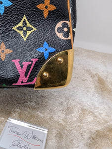 LOUIS VUITTON BLACK MULTI COLOR SPEEDY 30