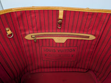 LOUIS VUITTON MONOGRAM NEVERFULL MM, RED INTERIOR